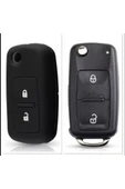 Caddy Scirocco Golf Jetta Ibiza Polo Octiva Tiguan Leon Uyumlu 2 Tuşlu Model Silikon Anahtar Kılıfı thumbnail 1
