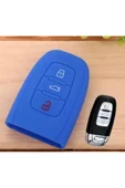 Audi A2 A3 A4 A6 A8 Tt Uyumlu Silikon Anahtar Koruma Kılıfı Mavi Renk thumbnail 1
