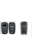 Chevrolet Cruze Aveo Uyumlu Silikon Anahtar Koruma Kılıfı Siyah Renk thumbnail 1