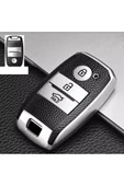 Kia Rio Ceed Soul Sportage Sorento Carens Picanto Uyumlu Lüx Anahtar Koruma Kılıfı Sustasız Model thumbnail 1