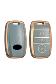 Kia Rio Ceed Soul Sportage Sorento Carens Picanto Lüks Anahtar Koruma Kılıfı Sustasız 3 Tuşlu thumbnail 1