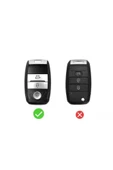 Kia Rio Ceed Soul Sportage Sorento Carens Picanto Lüks Anahtar Koruma Kılıfı Sustasız 3 Tuşlu thumbnail 2