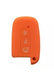 Hyundai Ix35 I 30 Uyumlu Silikon Anahtar Koruma Kılıfı Sustasız Model Turuncu Renk thumbnail 2