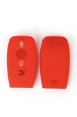 Mercedes C180 C200 W205 W213 E300 Ve B C E Sınıf Silikon Anahtar Kılıfı Kırmızı Renk thumbnail 1