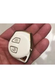 Suzuki ALTO SWİFT BALENO SX4 GRAND VİTARA JİMNY ANAHTAR KORUMA KILIFI BEYAZ/GOLD thumbnail 1