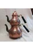 KIVRAKLAR Bakır Çaydanlık Üzüm işlemeli thumbnail 1