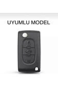 Peugeot 107 207 307 308 407 607 3008 5008 Sustalı 3 Tuş Anahtar Koruma Kılıf 2.resime Bakınız thumbnail 2