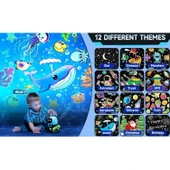 Ozmik LED gece lambası yıldızlı gökyüzü projektör Galaxy Robot projeksiyon lambasıMüzik Çalar thumbnail 4