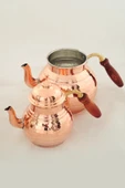 Kıvraklar Dövmeli Büyük Boy Bakır Çaydanlık Bakır Çaydanlık Takımı thumbnail 1