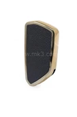 Seat Leon Fr Mk4 Ve Golf 8 Uyumlu Lüx Anahtar Koruma Kılıfı Siyah Gold thumbnail 2