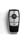 Mercedes C180 C200 W205 W213 E300 Ve B C E Sınıf Lüks Anahtar Kılıfı Gümüş Renk thumbnail 1