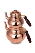 Kıvraklar Klasik Bakır Çaydanlık Küçük thumbnail 3