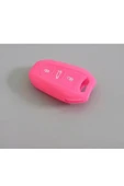 Citroen C5 Aircross Anahtar Koruyucu Kılıf Sustasız Anahtarsız Çaliştırma Modeli Pembe Renk thumbnail 1