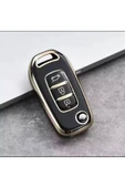 Renault Megane 4 Clio 5 Koleos Tpu Anahtar Kılıf (siyah-gold) thumbnail 2