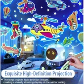 Ozmik LED gece lambası yıldızlı gökyüzü projektör Galaxy Robot projeksiyon lambasıMüzik Çalar thumbnail 5