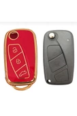 Fiat Fiorino Linea Ducato Boxer Sustalı Kırmzı Oto Anahtar Kumanda Koruma Kılıfı Oto Anahtarlık thumbnail 1