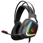 RAMPAGE PHANTOM X1 SİYAH USB 7.1 SURROUND RGB IŞIK EFEKTLİ GAMING MİKROFON KULAKLIK RAMPAGE - 1