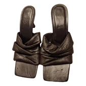 Mossimo Dutti Silindir Üst Parçalı Deri Topuklu Sandalet thumbnail 1