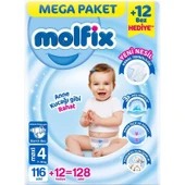 Molfix Bebek Bezi Beden:4 (7-14KG) Maxi 384 Adet Mega Aylık Fırsat Pk thumbnail 2