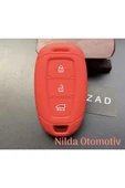 Hyundai Accent Kona I30 Ix35 Elantra Santa Fe Silikon Anahtar Kılıfı Anahtarsız Çalıştırma thumbnail 1