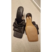 Mossimo Dutti Silindir Üst Parçalı Deri Topuklu Sandalet thumbnail 3