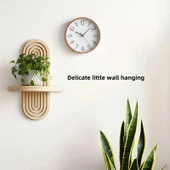 1 Adet Ahşap Duvar Rafı Gökkuşağı Mumluk Ortaçağ Stili Dekoratif Duvar Rafları Yatak Odası, Mutfak ve Oturma Odası Arka Plan Süsü - 4