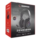 RAMPAGE RM-K44 ZENGIBAR SİYAH 7.1 SURROUND RGB IŞIK EFEKTLİ MİKROFONLU OYUNCU KULAKLIĞI RAMPAGE - 7