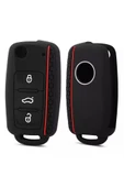 Volkswagen Polo Golf Jetta Passat Scirocco Caddy Amorak Tıguan Anahtar Kılıf (SİYAH) thumbnail 1