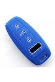 Audi A3 2021 A6l A7 A8 Q8 E Tron C8 D5 Anahtar Kılıfı Mavi thumbnail 1