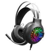 RAMPAGE RM-K44 ZENGIBAR SİYAH 7.1 SURROUND RGB IŞIK EFEKTLİ MİKROFONLU OYUNCU KULAKLIĞI RAMPAGE - 1