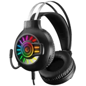 RAMPAGE RM-K44 ZENGIBAR SİYAH 7.1 SURROUND RGB IŞIK EFEKTLİ MİKROFONLU OYUNCU KULAKLIĞI RAMPAGE - 8