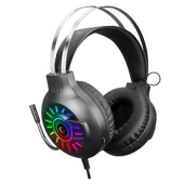 RAMPAGE RM-K44 ZENGIBAR SİYAH 7.1 SURROUND RGB IŞIK EFEKTLİ MİKROFONLU OYUNCU KULAKLIĞI RAMPAGE - 4