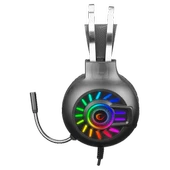 RAMPAGE RM-K44 ZENGIBAR SİYAH 7.1 SURROUND RGB IŞIK EFEKTLİ MİKROFONLU OYUNCU KULAKLIĞI RAMPAGE - 3