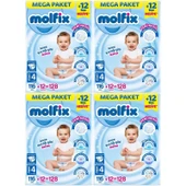 Molfix Bebek Bezi Beden:4 (7-14KG) Maxi 512 Adet Mega Avantaj Fırsat Pk thumbnail 1