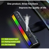 Ozmik Akıllı araç parfüm sprey aromaterapi ve cep numarası geçici park işareti  RGB renkli müzik - 3