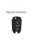 Opel Corsa F Grandland X Crossland X Anahtar Kılıfı Sustalı Model Siyah thumbnail 2