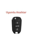Opel Grandland X Crossland X Vivaro Anahtar Kılıfı Sustalı Model Kırmızı thumbnail 2