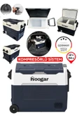 Hooger German Ea55 Ltx Geniş Kabin Tekerlekli Dijital Göstergeli Oto Buzdolabı 12-24 Volt -20 Derece Hızlı Soğutma - 1