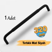 Uber Tırtıklı Mat Siyah Metal Kulp 320 mm 32 cm Mobilya Çekmece Mutfak Dolabı Dolap Kapak Kulpları thumbnail 1
