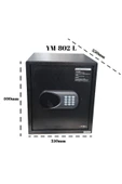 Yuma Ym-802-L Elektronik Şifreli Ve Anahtarlı Çelik Kasa thumbnail 2