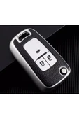 Chevrolet Cruze Ve Opel Astra Insignia Corsa 3 Tuş Lüks Anahtar Koruma Kılıfı(kabı) Gümüş Renk thumbnail 2