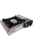 Rox 153Rox0103 Tekli Portatif Kamp Ocak Gri (Ekstra Gaz Girişli) 5 Adet Gaz Kartuş - 4