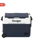 Hooger German Ea55 Ltx Geniş Kabin Tekerlekli Dijital Göstergeli Oto Buzdolabı 12-24 Volt -20 Derece Hızlı Soğutma - 2