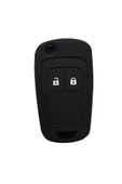 Opel Astra Corsa Mokka Insignia Uyumlu 2 Tuşlu Siyah Silikon Anahtar Kılıfı thumbnail 2