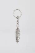 Tüy Anahtarlık - Antik Gümüş Kaplama - Kadın Erkek - 1