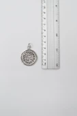 Kaloyan's Madalyon Düz Ezme Zincir Kolye - Antik Gümüş Kaplama - Kadın Erkek - 60 cm thumbnail 4