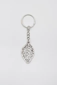 Yaprak Anahtarlık - Antik Gümüş Kaplama - Kadın Erkek - 1