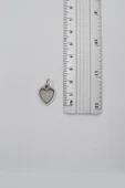 Minimalist Kalp Anahtarlık - Antik Gümüş Kaplama - Kadın Erkek - 4