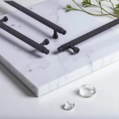 Martin Siyah Metal Kulp 160 mm Mobilya Çekmece Mutfak Dolabı Dolap Modern Kapak Kulpları Grip Desen thumbnail 5