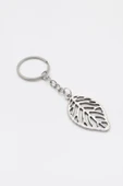 Yaprak Anahtarlık - Antik Gümüş Kaplama - Kadın Erkek - 2